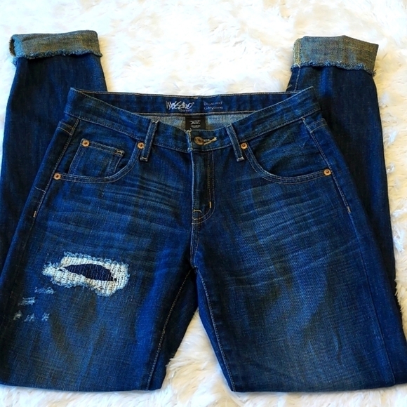 MOSSIMO Supply Co. Denim Jeans boyfriend distressed ankle size 0/25 - Picture 2 of 6